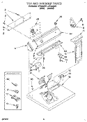 SECTION Diagram and Parts List for LET6638AW1  Whirlpool Dryer