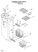 FREEZER LINER Diagram and Parts List for GD25SFCHS111  Whirlpool Refrigerator