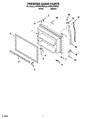 FREEZER DOOR PARTS, OPTIONAL PARTS Diagram and Parts List for KTRP22KRWH00  Whirlpool Refrigerator