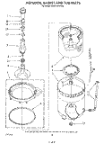 AGITATOR, BASKET AND TUB Diagram and Parts List for KAWE742WWH0  KitchenAid Washer