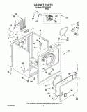 CABINET PARTS Diagram and Parts List for EED4100WQ0  Estate Dryer