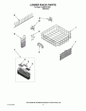 LOWER RACK PARTS Diagram and Parts List for KUDE70CVSS0  KitchenAid Dishwasher