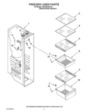 FREEZER LINER PARTS Diagram and Parts List for GSC25C5EYY01  Whirlpool Refrigerator