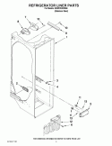 REFRIGERATOR LINER PARTS Diagram and Parts List for ED5PVEXWS06  Whirlpool Refrigerator