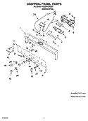 CONTROL PANEL PARTS Diagram and Parts List for YKDRP767RS00  KitchenAid Range