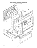 OVEN DOOR AND DRAWER Diagram and Parts List for RM988PXVN2  Whirlpool Microwave Oven Combo