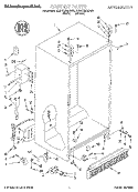 CABINET Diagram and Parts List for 4KSRS22QDW00  KitchenAid Refrigerator