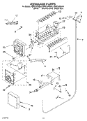 ICEMAKER PARTS Diagram and Parts List for KBRC36FKS02  KitchenAid Refrigerator