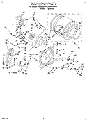 BULKHEAD Diagram and Parts List for LGC6646AN1  Whirlpool Dryer