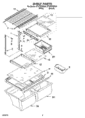 SHELF PARTS, OPTIONAL PARTS Diagram and Parts List for ET1FTEXMQ03  Whirlpool Refrigerator