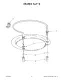 HEATER PARTS Diagram and Parts List for WDF730PAYB4  Whirlpool Dishwasher