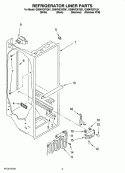 REFRIGERATOR LINER PARTS Diagram and Parts List for GS6NVEXVS01  Whirlpool Refrigerator