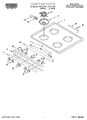 COOKTOP Diagram and Parts List for FEP210EN1  Roper Range