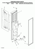 FREEZER DOOR PARTS Diagram and Parts List for ED5FHAXVB01  Whirlpool Refrigerator