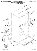 CABINET Diagram and Parts List for KTRP18KDAL00  Whirlpool Refrigerator