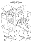 LINER PARTS Diagram and Parts List for YET14JKYJW00  Whirlpool Refrigerator
