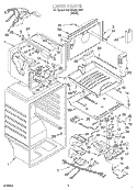 LINER Diagram and Parts List for 2ET18GMXJW01  Whirlpool Refrigerator