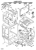 LINER PARTS Diagram and Parts List for KTRA22EMBT02  KitchenAid Refrigerator