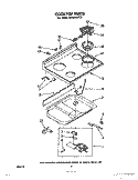 COOKTOP Diagram and Parts List for RE963PXPT0  Whirlpool Range