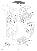 LINER PARTS Diagram and Parts List for EL7ATRRMQ00  Whirlpool Refrigerator