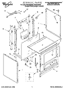 EXTERNAL Diagram and Parts List for SF312PEWZ0  Whirlpool Range
