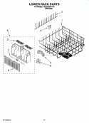 LOWER RACK PARTS, OPTIONAL PARTS (NOT INCLUDED) Diagram and Parts List for 7GU3200XTVY0  Whirlpool Dishwasher