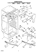 LINER PARTS Diagram and Parts List for ET4WSKXST00  Whirlpool Refrigerator