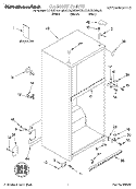 CABINET, LITERATURE Diagram and Parts List for KTRS22KHBL00  KitchenAid Refrigerator