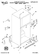 CABINET Diagram and Parts List for ET21DKXDN03  Whirlpool Refrigerator