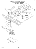LATCH AND VENT Diagram and Parts List for KEBS276BBL0  KitchenAid Wall Oven
