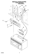 INSTALLATION Diagram and Parts List for MH7130XEQ3  Whirlpool Microwave