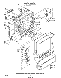 DOOR Diagram and Parts List for GSHF7884P0  Whirlpool Dishwasher