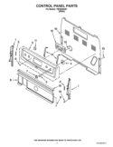 CONTROL PANEL PARTS Diagram and Parts List for YIES350XW1  Whirlpool Range