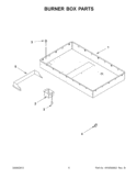 BURNER BOX PARTS Diagram and Parts List for KECD867XBL02  KitchenAid Cooktop