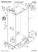 CABINET Diagram and Parts List for KSSS42QDX03  KitchenAid Refrigerator