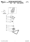 MOTOR AND DRIVE PARTS Diagram and Parts List for GX900QPPT2  Whirlpool Trash Compactor