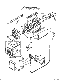 ICEMAKER, LIT/OPTIONAL Diagram and Parts List for ET14JMXXW00  Whirlpool Refrigerator