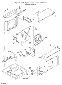 AIR FLOW AND CONTROL Diagram and Parts List for CA18WC01  Crosley Air Conditioner