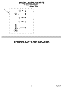 MISCELLANEOUS PARTS - OPTIONAL PARTS (NOT INCLUDED) Diagram and Parts List for 7MBPL9764MQ1  Whirlpool Washer