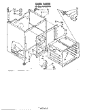 OVEN Diagram and Parts List for RJE395PW0  Whirlpool Range