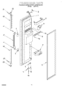 FREEZER DOOR Diagram and Parts List for 3ED22DQXDN03  Whirlpool Refrigerator