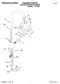 FAUCET PARTS Diagram and Parts List for KKFV01SPCR  KitchenAid Miscellaneous