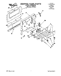 CONTROL PANEL Diagram and Parts List for SF365BEYQ2  Whirlpool Range