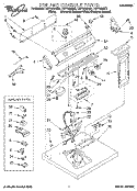 TOP AND CONSOLE, LIT/OPTIONAL Diagram and Parts List for LGP7858AN2  Whirlpool Dryer