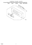 CONTROL PANEL Diagram and Parts List for KEMS307GBS2  KitchenAid Microwave Oven Combo