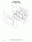 DOOR PARTS Diagram and Parts List for WGD5700XW1  Whirlpool Dryer