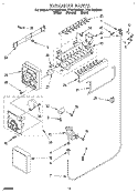 ICEMAKER Diagram and Parts List for ET21DMXDW01  Whirlpool Refrigerator
