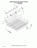 UPPER RACK AND TRACK PARTS Diagram and Parts List for 7GU3800XTVY5  Whirlpool Dishwasher