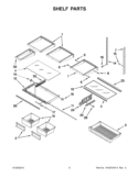 SHELF PARTS Diagram and Parts List for GI6FARXXF06  Whirlpool Refrigerator