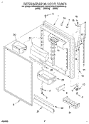 REFRIGERATOR DOOR Diagram and Parts List for KTRS21KDAL02  KitchenAid Refrigerator